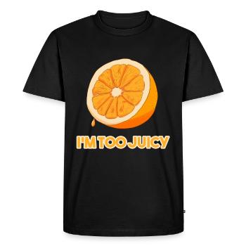 Jus de fruits orange Jus de fruits d'orange - T-shirt Premium bio Homme - noir - Devant - Nico (187cm)
