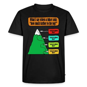 Mountaineers Hikers Funny Mountain Guides Instructions - Men's Premium Organic T-Shirt - black - Front - Nico (187cm)