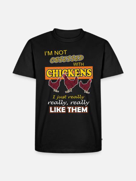 Chicken farmer farm village animal cock hen gift - Men's Premium Organic T-Shirt - black