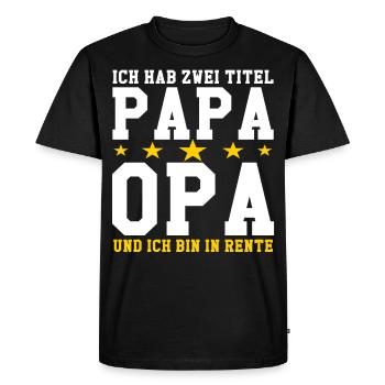 Dad pension pensioner retirement pensioner retirement - Men's Premium Organic T-Shirt - black - Front - Nico (187cm)