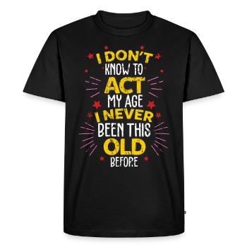Cadeau d'anniversaire - T-shirt Premium bio Homme - noir - Devant - Nico (187cm)