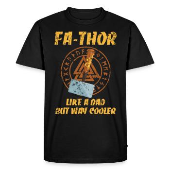 Cadeau cool pour le père Hammer Hammer de Fa-Thor - T-shirt Premium bio Homme - noir - Devant - Nico (187cm)