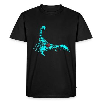 Scorpion Signes astrologiques Astrologie - T-shirt Premium bio Homme - noir - Devant - Nico (187cm)