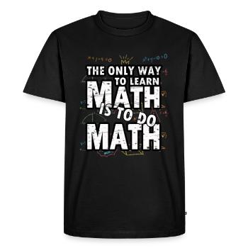 Mathématiques Maths Mathématicien expérience cadeau - T-shirt Premium bio Homme - noir - Devant - Nico (187cm)