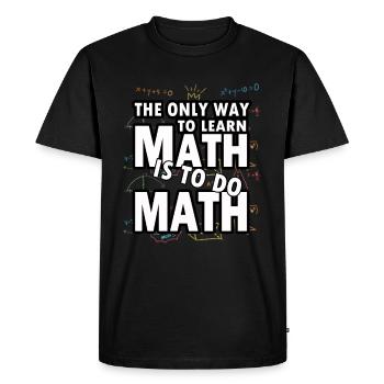 Mathématiques Maths Mathématicien expérience cadeau - T-shirt Premium bio Homme - noir - Devant - Nico (187cm)