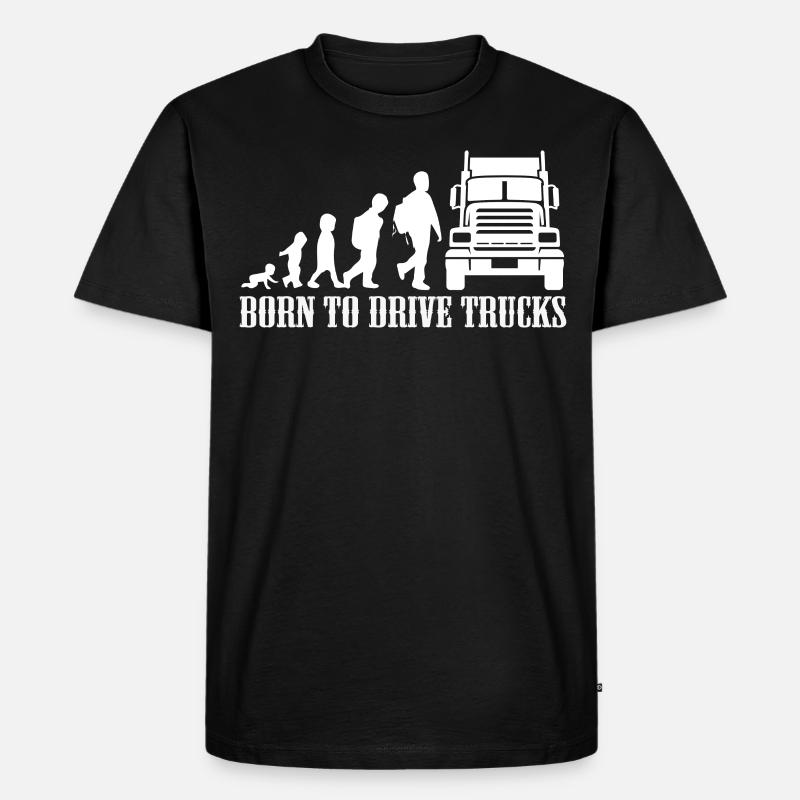 LKW Evolution Trucker Geschenk - Männer Premium Bio T-Shirt - Schwarz