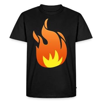 Fire Symbol Icon Brand Brand - Men's Premium Organic T-Shirt - black - Front - Nico (187cm)