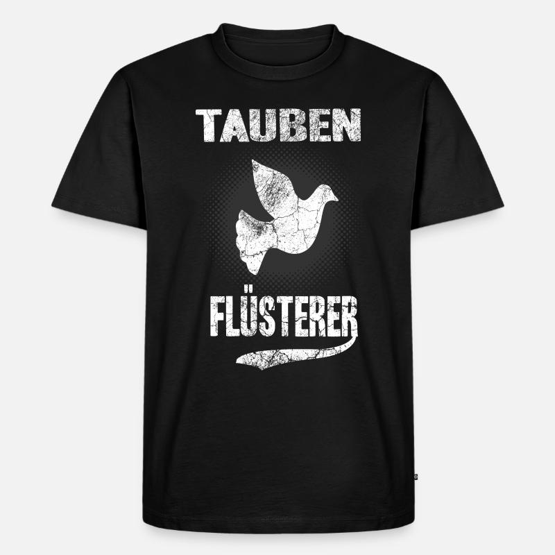 Tauben - Männer Premium Bio T-Shirt - Schwarz