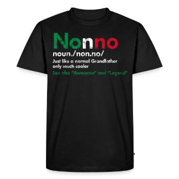 Cadeau de petit-fils de la famille italienne grand-père Nonno - T-shirt Premium bio Homme - noir - Devant - Nico (187cm)