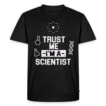 Science Physics Chemistry Biology Math - Men's Premium Organic T-Shirt - black - Front - Nico (187cm)