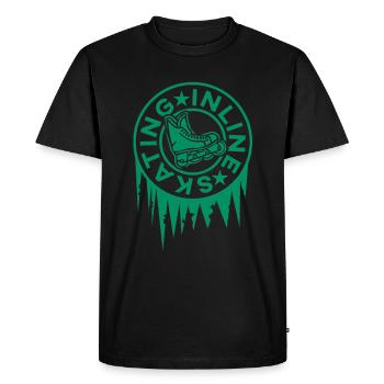 Patin à roues alignées - T-shirt Premium bio Homme - noir - Devant - Nico (187cm)