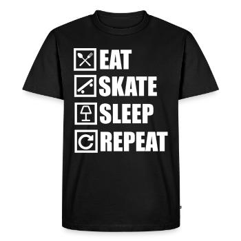 patin - T-shirt Premium bio Homme - noir - Devant - Nico (187cm)