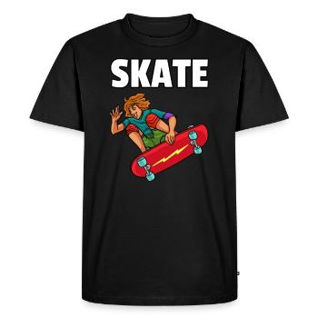 Planche à roulettes Planche à roulettes Skate Skater Gift - T-shirt Premium bio Homme - noir - Devant - Nico (187cm)