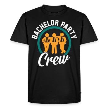 Célibataire Marier Célébrer Célébrer - T-shirt Premium bio Homme - noir - Devant - Nico (187cm)