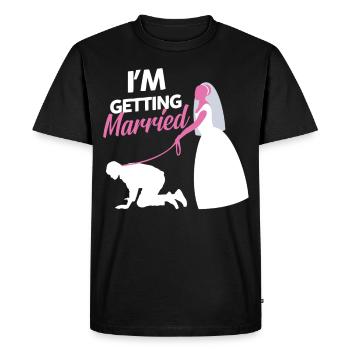 Bachelor Party Best Man Bride Gift - Men's Premium Organic T-Shirt - black - Front - Nico (187cm)