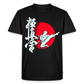 Kyokushin Karate Karate Fighter Okinawa Karateka - Men's Premium Organic T-Shirt - black - Front - Nico (187cm)