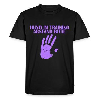 Hund im Training Lasst mein Hund in Ruhe Liebhaber - Männer Premium Bio T-Shirt - Schwarz - Vorne - Nico (187cm)