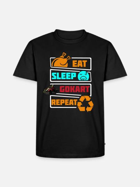 Spis Sleep Go Kart Go-kart Gentag Cart Racing Kids - Herre Premium økologisk T-shirt - sort