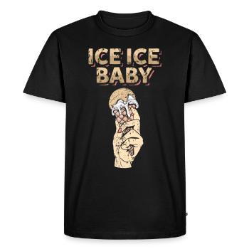 ice cream - Men's Premium Organic T-Shirt - black - Front - Nico (187cm)
