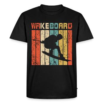 Cadeau rétro de wakeboard - T-shirt Premium bio Homme - noir - Devant - Nico (187cm)