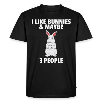 Lapin lapin lapin nain lapin mignon cadeau De Rex - T-shirt Premium bio Homme - noir - Devant - Nico (187cm)
