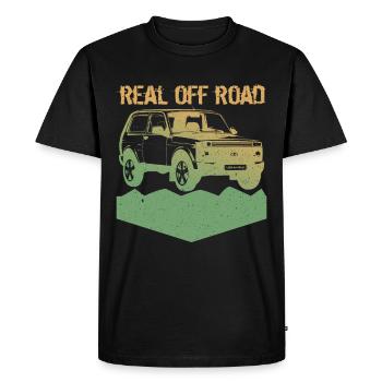 Lada Niva Off Road -Classic Russian car gift - Men's Premium Organic T-Shirt - black - Front - Nico (187cm)