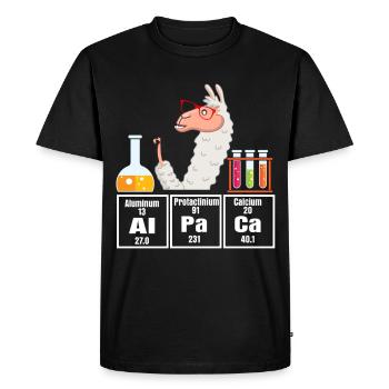 Alpaka Chemiker Lehrer Physik Schule Geschenk - Men's Premium Organic T-Shirt - black - Front - Nico (187cm)