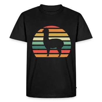 Alpaka - Men's Premium Organic T-Shirt - black - Front - Nico (187cm)