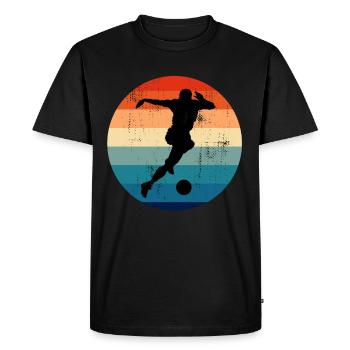 Pénalité de joueur de football Soccer Striker - T-shirt Premium bio Homme - noir - Devant - Nico (187cm)