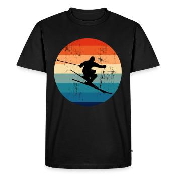 Ski Freestyle Freeride Slopestyle Sports d'hiver - T-shirt Premium bio Homme - noir - Devant - Nico (187cm)
