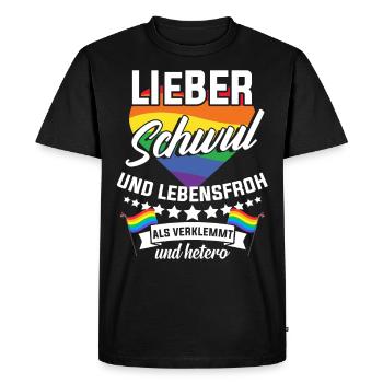 Cadeau gai drôle - T-shirt Premium bio Homme - noir - Devant - Nico (187cm)