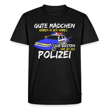 Les Meilleures Filles Sont à La Police Polziste - T-shirt Premium bio Homme - noir - Devant - Nico (187cm)