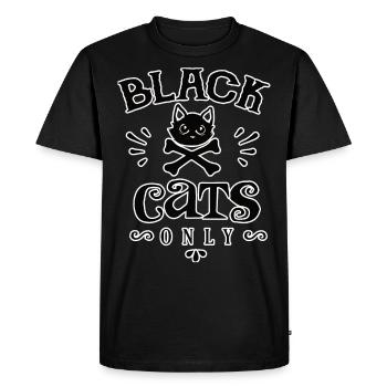 Black cat - Men's Premium Organic T-Shirt - black - Front - Nico (187cm)
