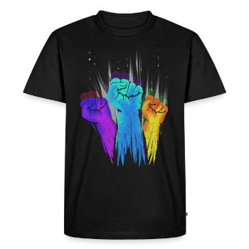 Force et force - T-shirt Premium bio Homme - noir - Devant - Nico (187cm)