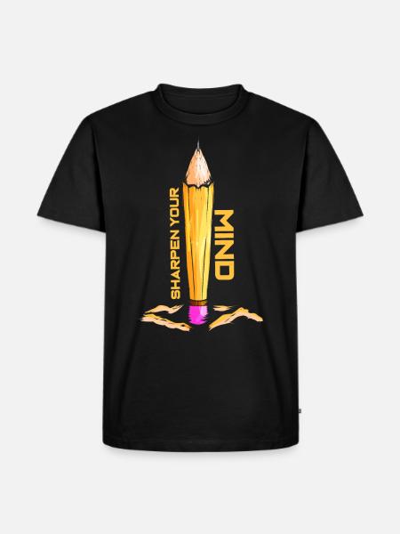 Sharpen your mind - Men's Premium Organic T-Shirt - black