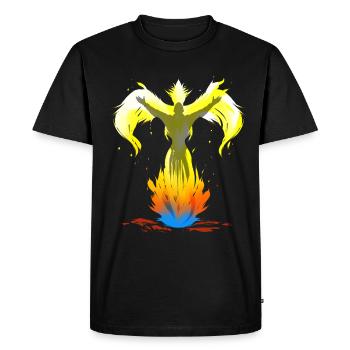 Vous êtes comme un phénix. Motivation. - T-shirt Premium bio Homme - noir - Devant - Nico (187cm)