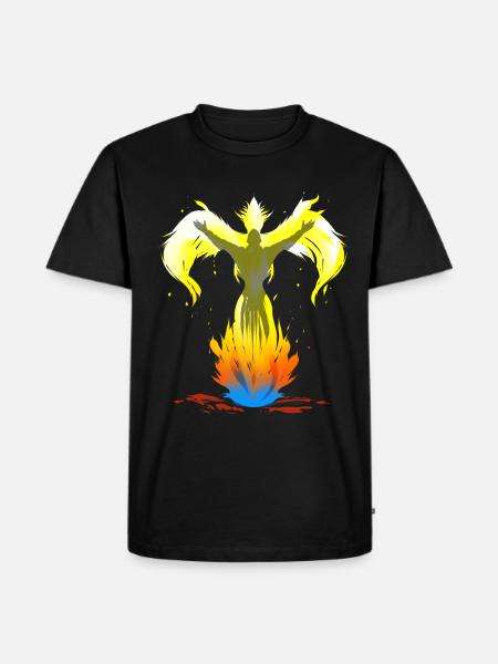 You're like a phoenix. Motivation. - Men's Premium Organic T-Shirt - black