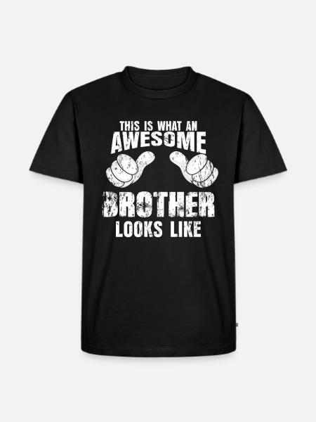 Cooler Bruder - Männer Premium Bio T-Shirt - Schwarz
