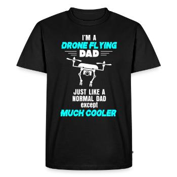Papa Drone Voler Cool Père Cadeau - T-shirt Premium bio Homme - noir - Devant - Nico (187cm)