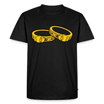 Bagues Bagues Bijoux Orfèvre joaillerie - T-shirt Premium bio Homme - noir - Devant - Nico (187cm)