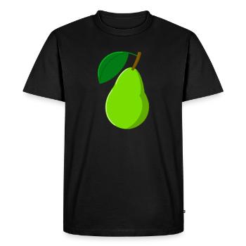 Poire fruit fruit - T-shirt Premium bio Homme - noir - Devant - Nico (187cm)