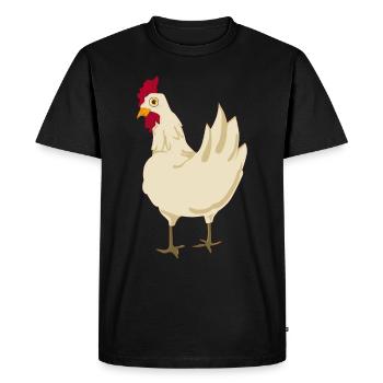 Poulet Cul Poulet Poulet - T-shirt Premium bio Homme - noir - Devant - Nico (187cm)