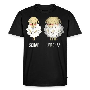 Mouton unschaf retro - T-shirt Premium bio Homme - noir - Devant - Nico (187cm)