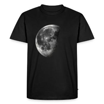 Lune / Croissant - T-shirt Premium bio Homme - noir - Devant - Nico (187cm)
