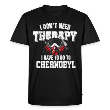 Thérapie de voyage de Tchernobyl - T-shirt Premium bio Homme - noir - Devant - Nico (187cm)