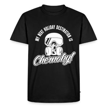 Tchernobyl touristique - T-shirt Premium bio Homme - noir - Devant - Nico (187cm)