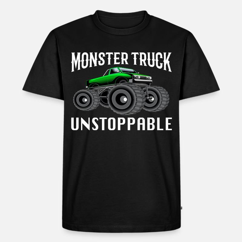 Monstertruck - Männer Premium Bio T-Shirt - Schwarz