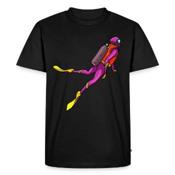 Diving Diver Dive Scuba Diver Gift - Men's Premium Organic T-Shirt - black - Front - Nico (187cm)