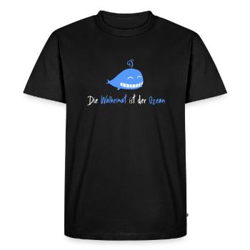 The Walheimat is the ocean - Men's Premium Organic T-Shirt - black - Front - Nico (187cm)