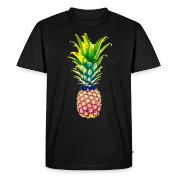 ananas - T-shirt Premium bio Homme - noir - Devant - Nico (187cm)